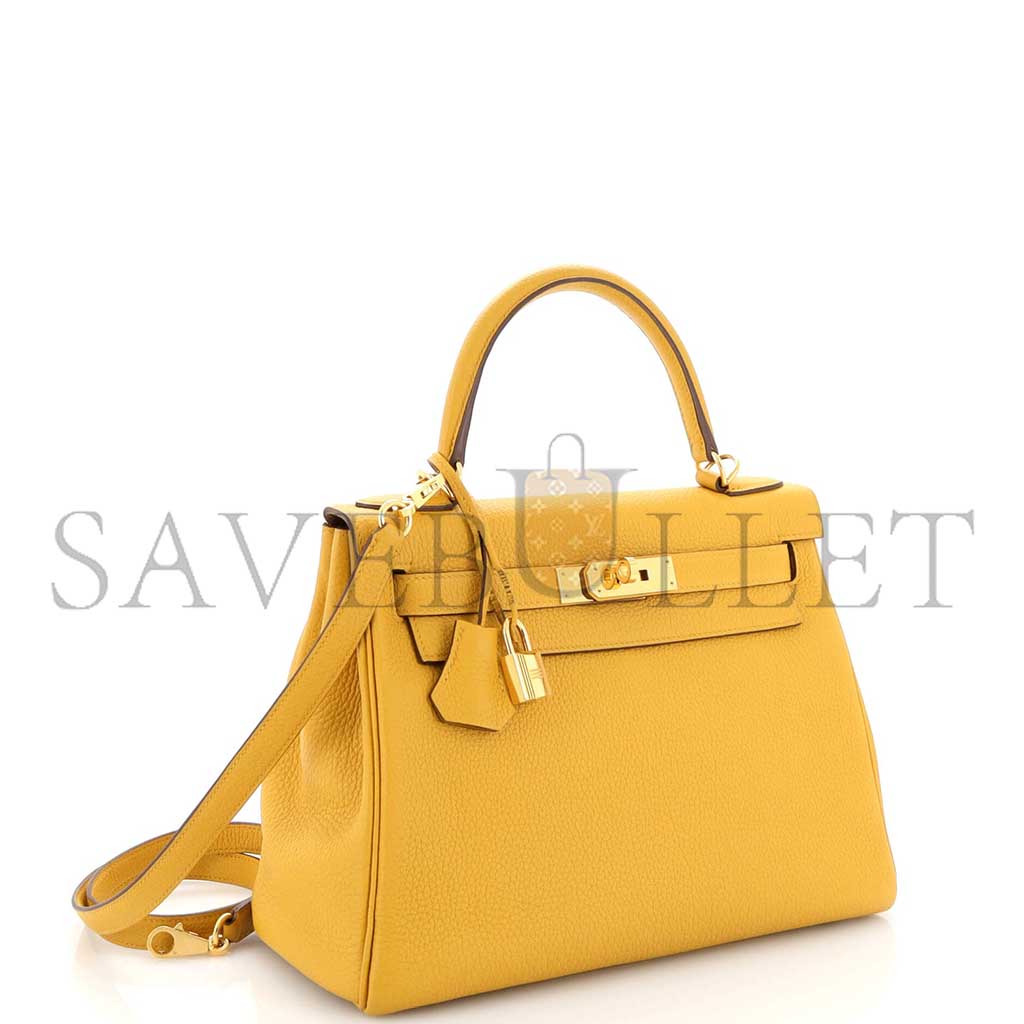 H**mes master kelly 28 amber yellow with gold hardware (28*22*10cm)